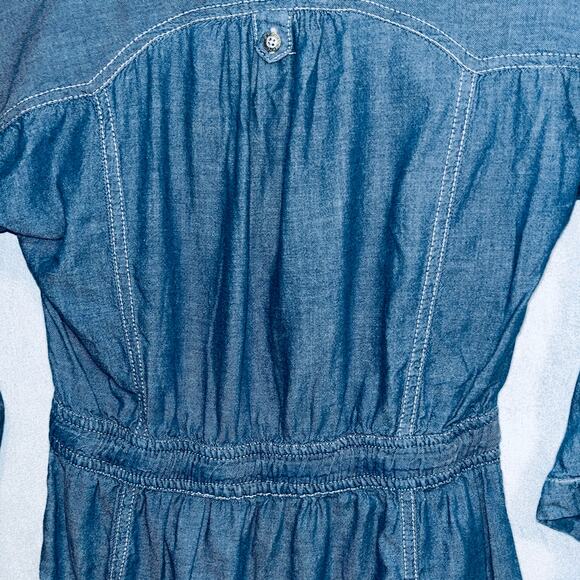 Prototype Authentic Denim Chambray 3/4 Sleeve Shirt S - Picture 4 of 6